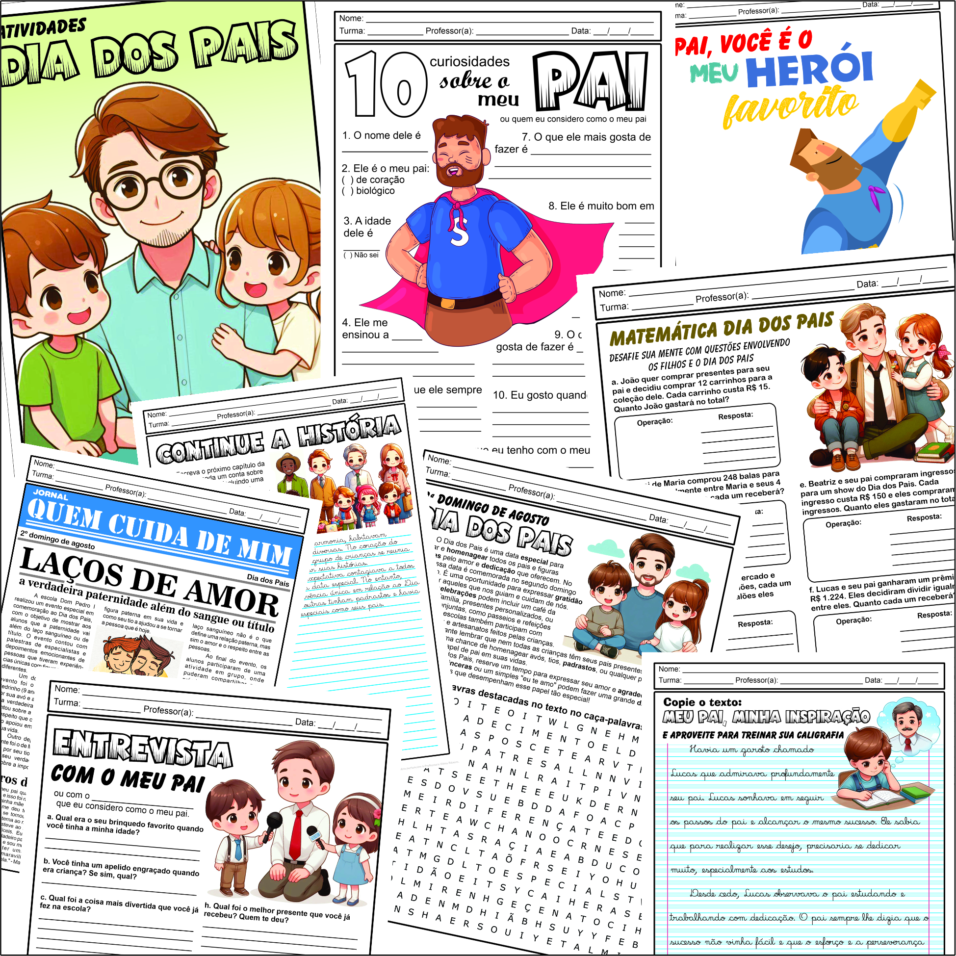 PACOTE DE ATIVIDADES INTERDISCIPLINARES SOBRE O DIA DOS PAIS