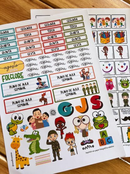 KIT ADESIVOS PLANO DE AULA + INCENTIVOS (AGOSTO)