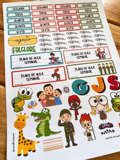 KIT ADESIVOS PLANO DE AULA + INCENTIVOS (AGOSTO) - Image 3