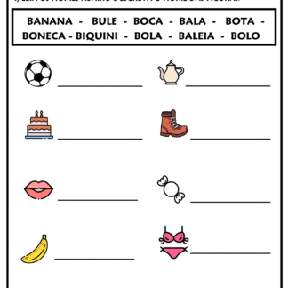 Escrita nome das figuras