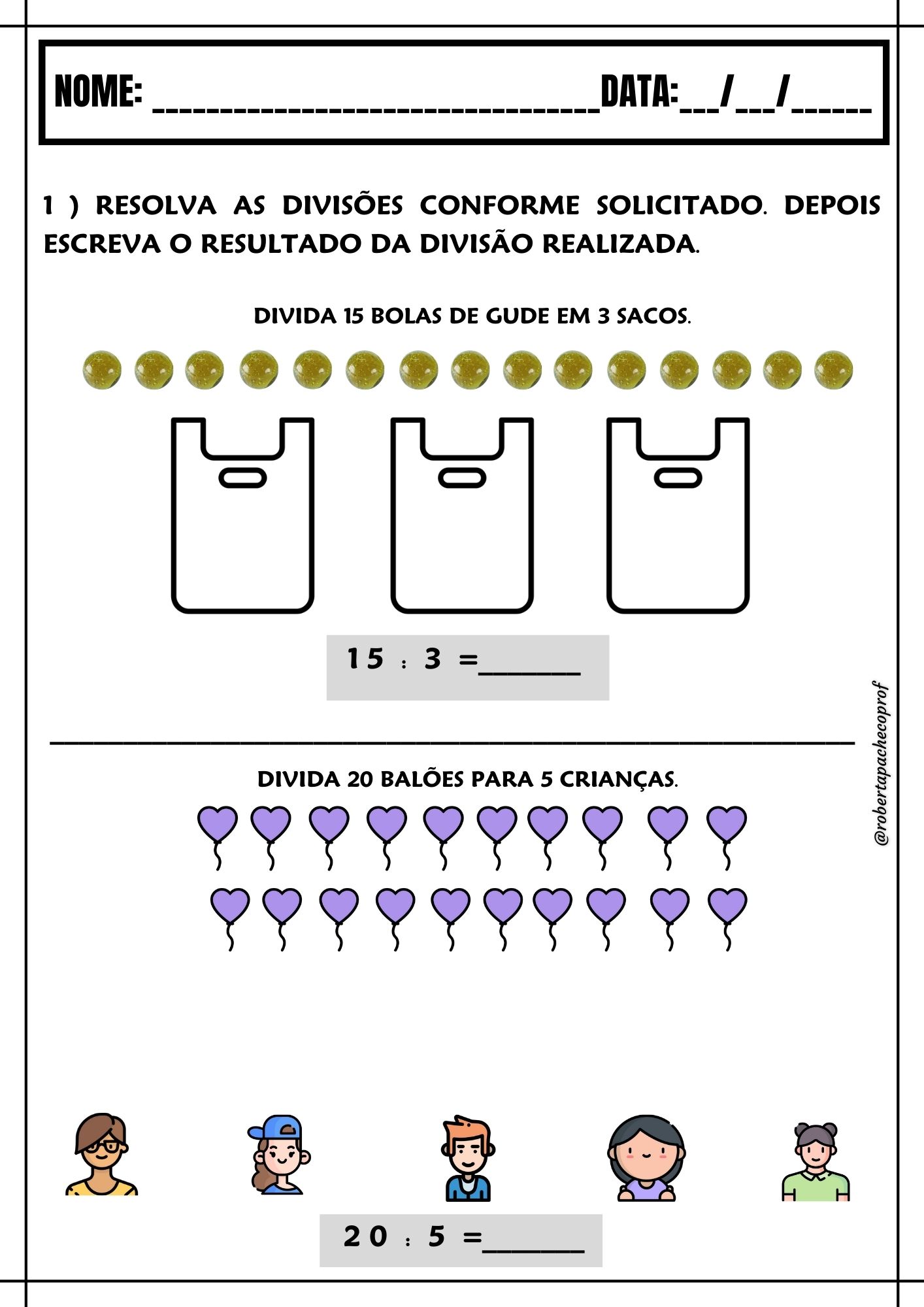 Atividades de divisão