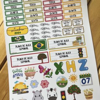 KIT ADESIVOS PLANO DE AULA + INCENTIVOS (SETEMBRO)