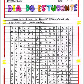 Dia do estudante.