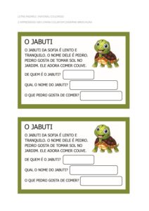 Fichas de Interpretação 1º ano