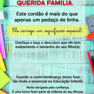 Card lembrança Educação Infantil