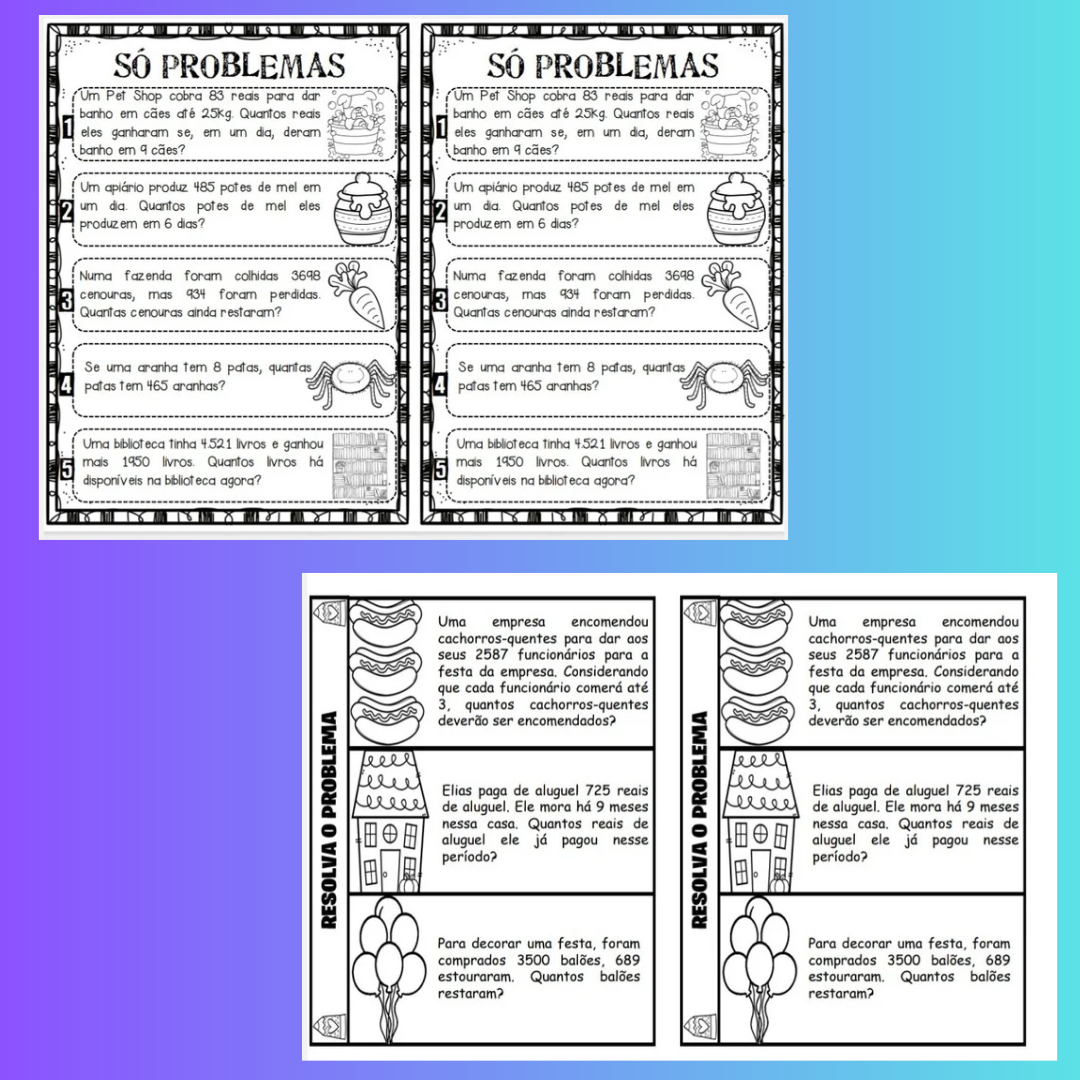 Probleminhas para o caderno interativo 3º ano - Imagem 3