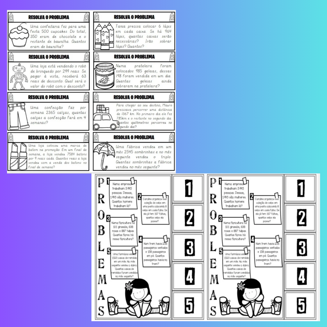 Probleminhas para o caderno interativo 3º ano - Imagem 2