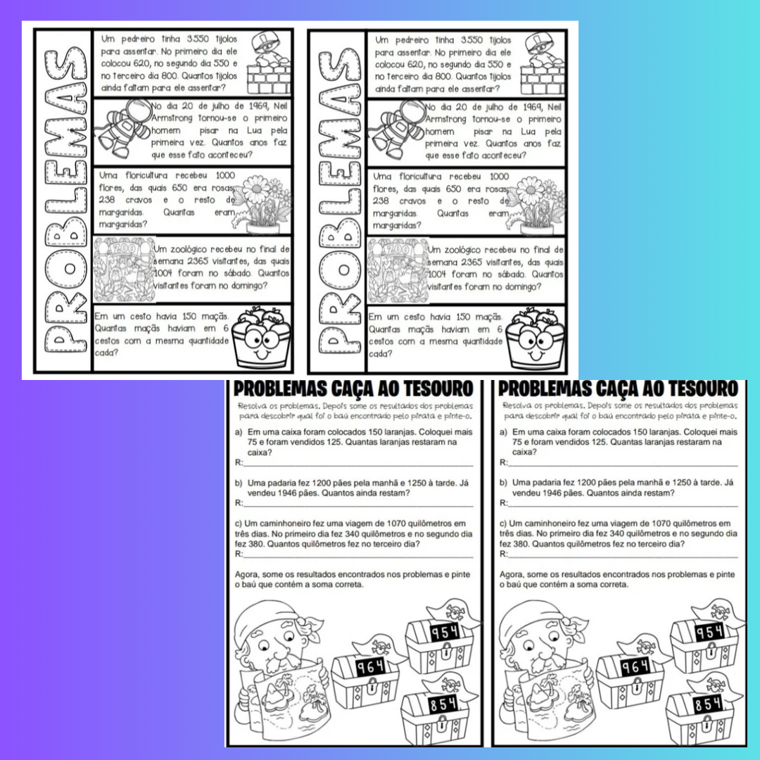 Probleminhas para o caderno interativo 3º ano - Imagem 8