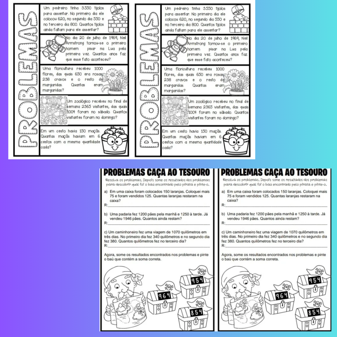 Probleminhas para o caderno interativo 3º ano - Imagem 7