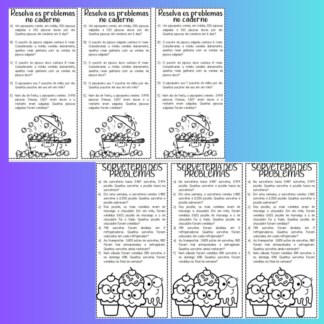 Probleminhas para o caderno interativo 3º ano - Imagem 5