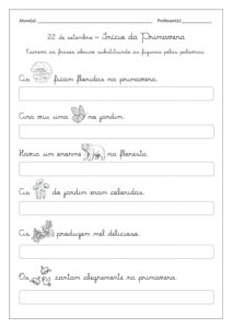 Escrevendo frases | Primavera