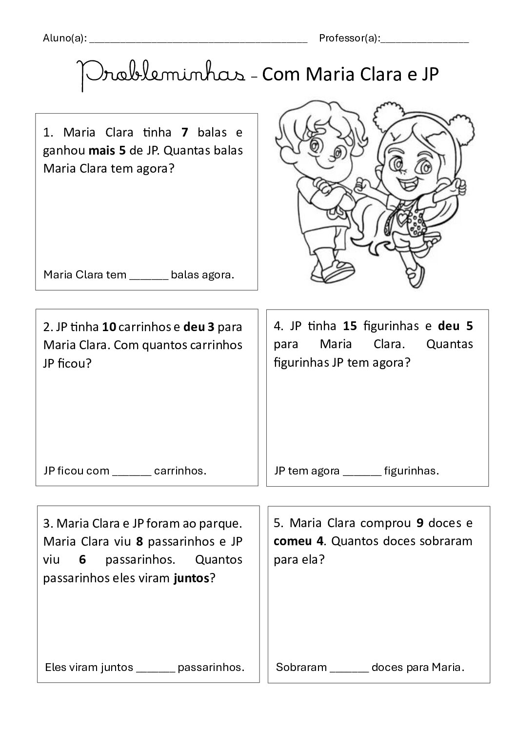 Probleminhas com Maria Clara e JP