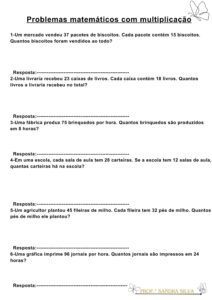 Problemas matemáticos 4 e 5 ano