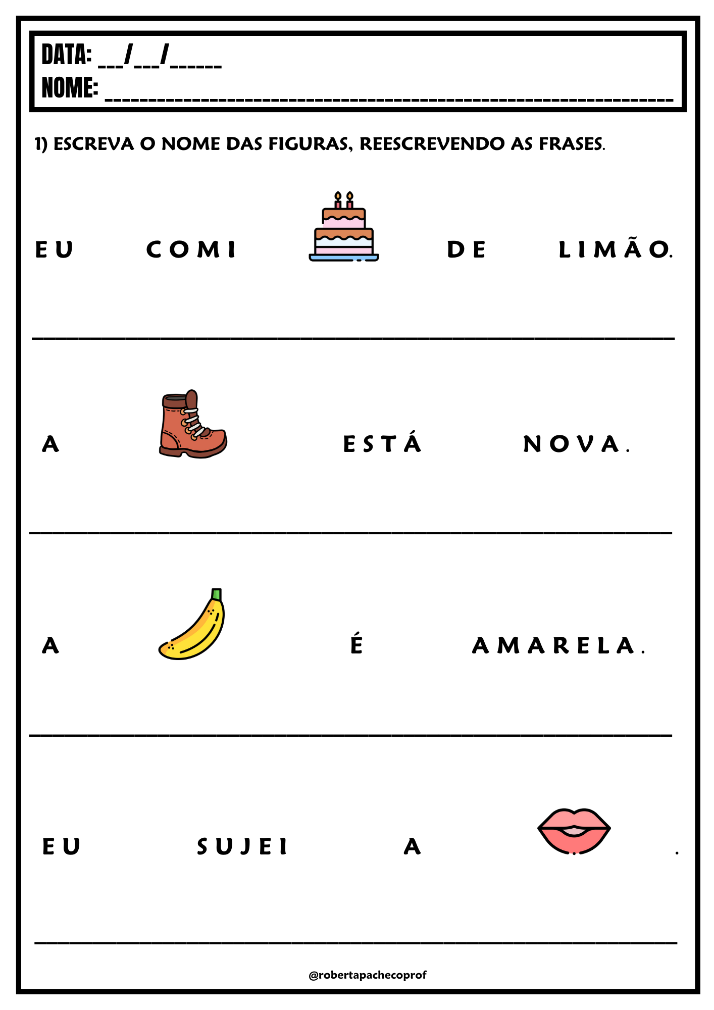 Escrita de frases