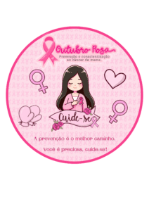 Painel redondo outubro rosa 🌸