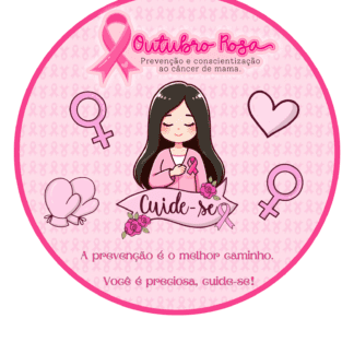 Painel redondo outubro rosa 🌸