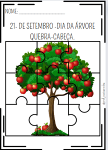 Combo com 5 atividades DIA DA ÁRVORE.