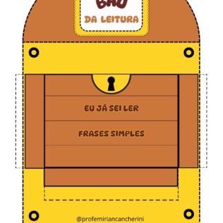 Baú da leitura - fichas de leitura com frases simples