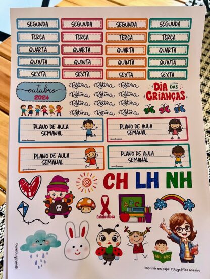 KIT ADESIVOS PLANO DE AULA + INCENTIVOS (OUTUBRO) - Image 2