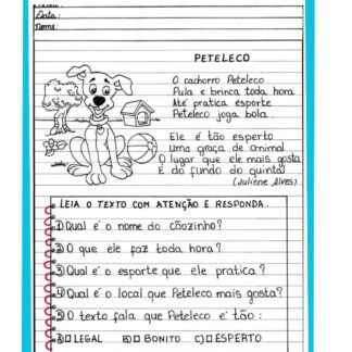CADERNO LEITURA E INTERPRETAÇÃO E PRODUÇÃO