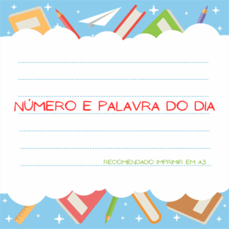 Número e palavra do dia
