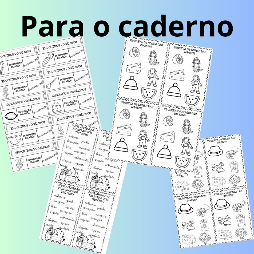 Encontro vocálico ditongo tritongo hiato atividades kit 2 - Imagem 7