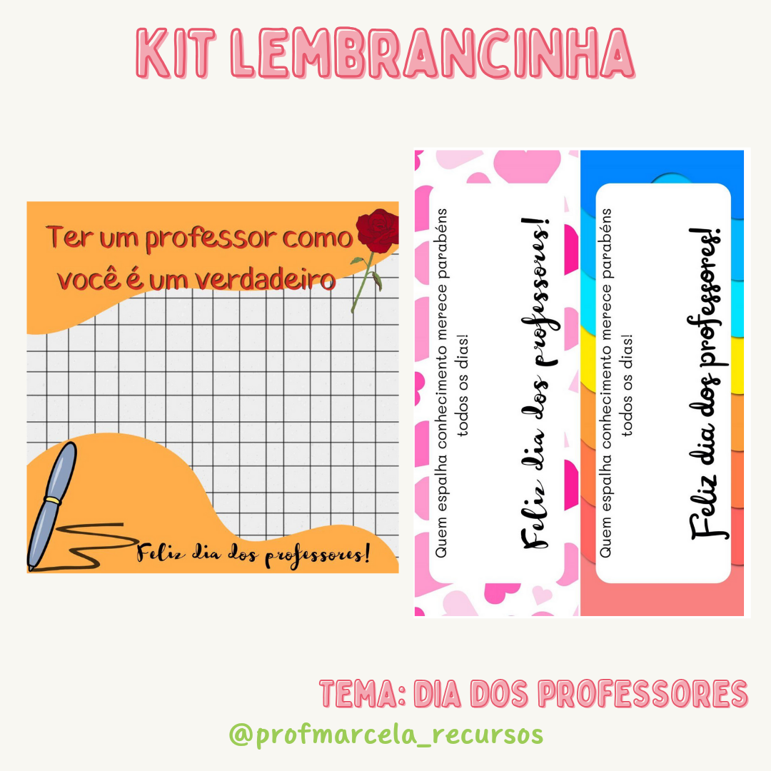 Kit lembrancinha professor
