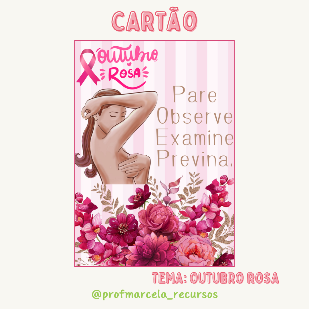 Cartão outubro rosa