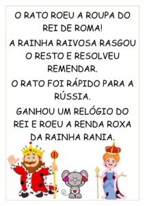 Sequência Didática Trava-língua O rato roeu a roupa do rei.