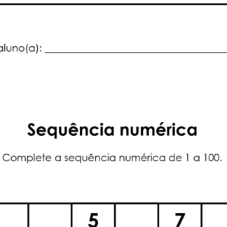 Sequência numérica 1-100