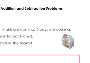 Math – Addition and Subtraction Problems
