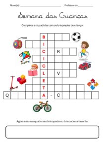 Semana das Crianças – Caça-palavras
