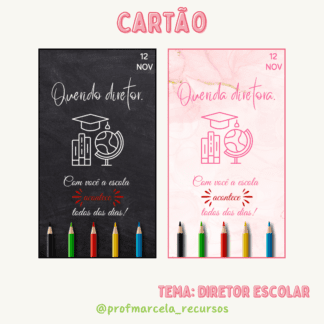 Cartão dia do diretor escolar