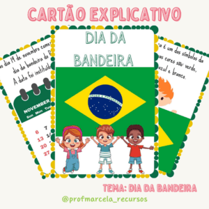 Cartão explicativo dia da bandeira