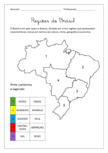 Pintando as Regiões do Brasil