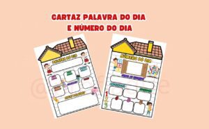 Kit cartaz: Palavra do dia e número do dia.