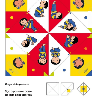 dobradura / origami de posturas de yoga