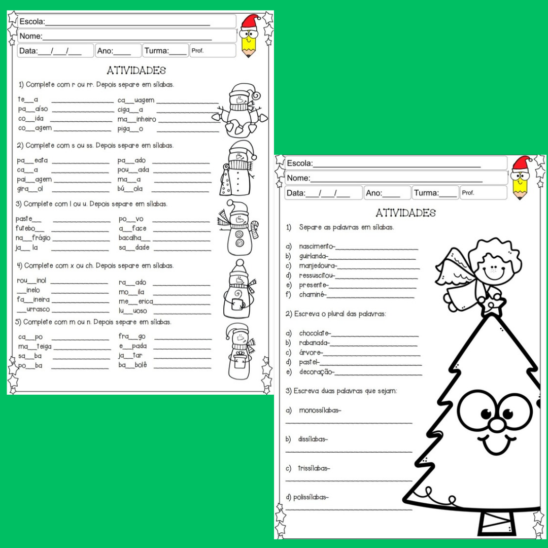 Atividades de português tema natal 3º ano - Imagem 5