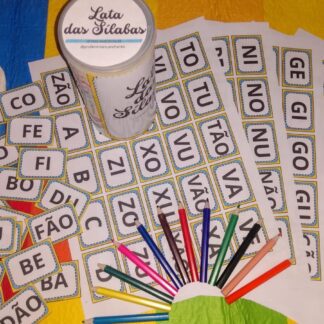 Fichas com sílabas simples - letras maiúsculas