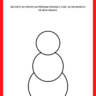 DECORE O BONECO DE NEVE