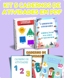 Atividades em PDF Educação Infantil – Kit 5 Cadernos