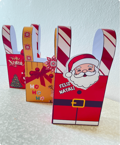 sacolinha de natal para imprimir
