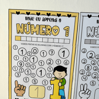 Kit Cartaz Numerais de 1 a 10.