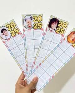 Calendários Marca Páginas 2025