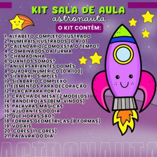 Kit Ornamentação para Sala de Aula - VIAJANDO NO ESPAÇO