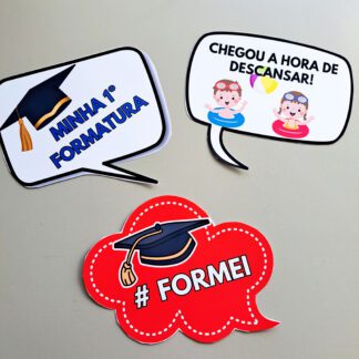 Placas fotos Formatura