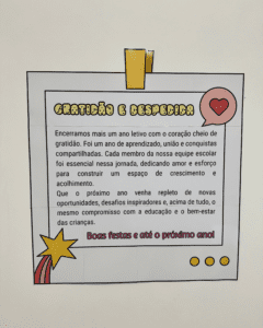 Cartaz Gratidão Equipe Escolar
