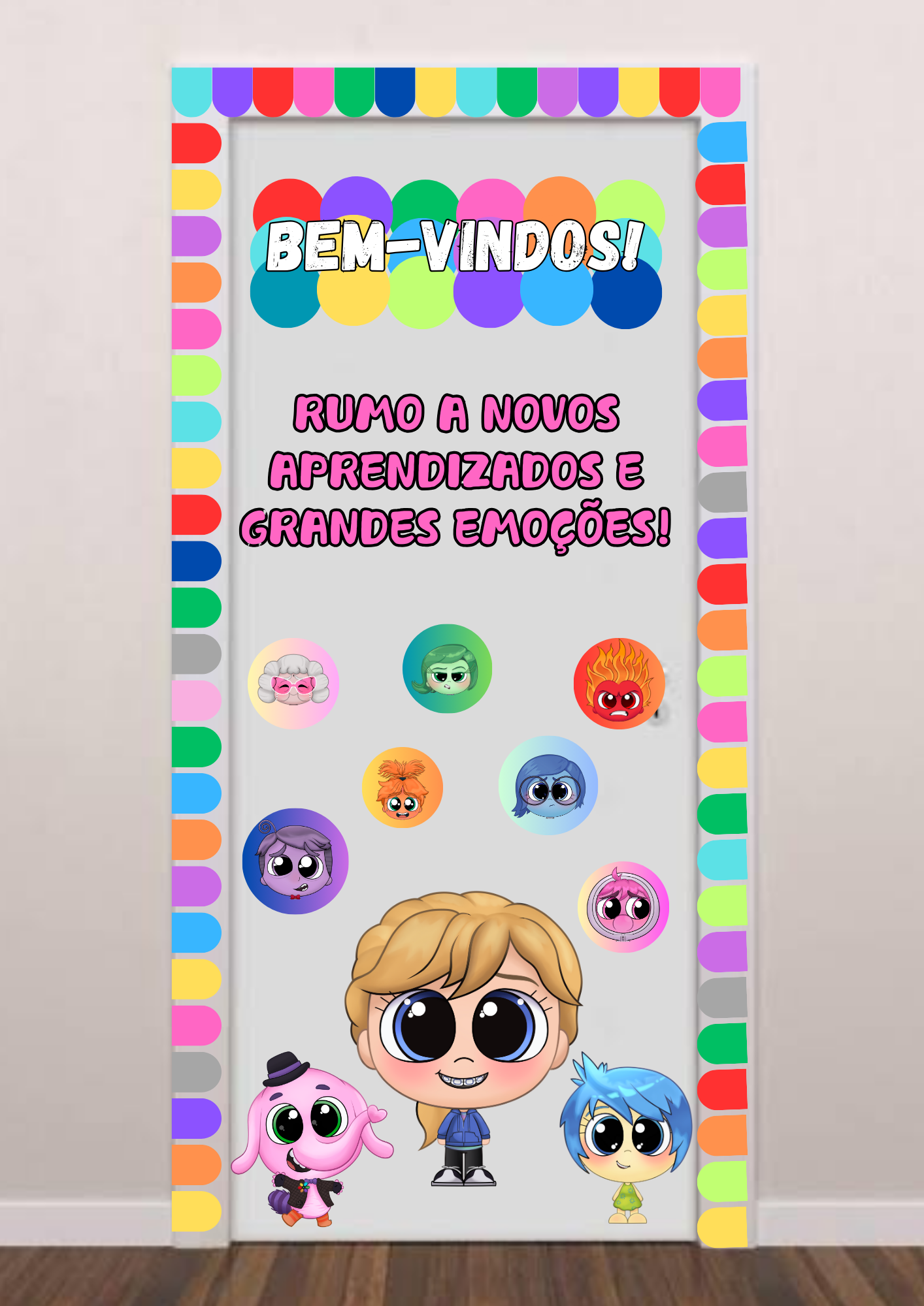 Painel de porta divertidamente