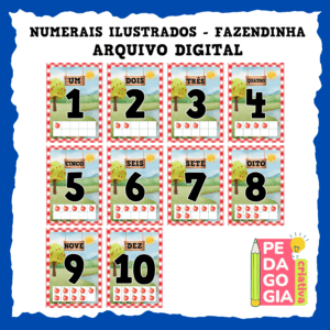 Numerais ilustrados – fazendinha