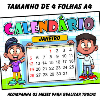 📅 Calendário para Sala de Aula